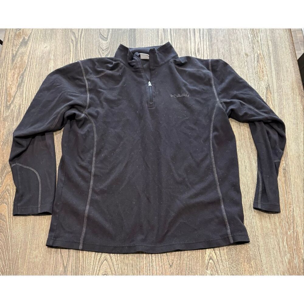 Columbia Pullover Sweatshirt Womens 1/4 Zip Fleece Long Sleeve Black Size M